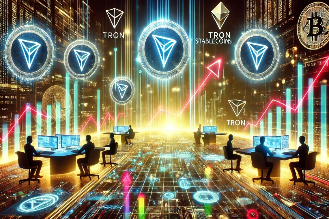 L’adozione delle stablecoin sulla blockchain di Tron è in forte crescita 