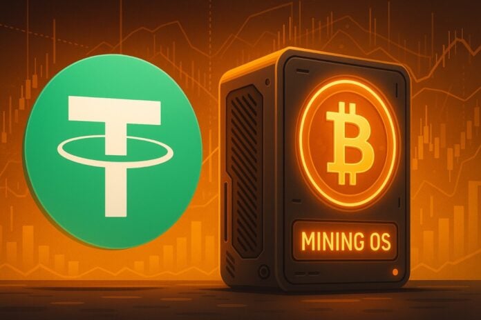 tether bitcoin mining os
